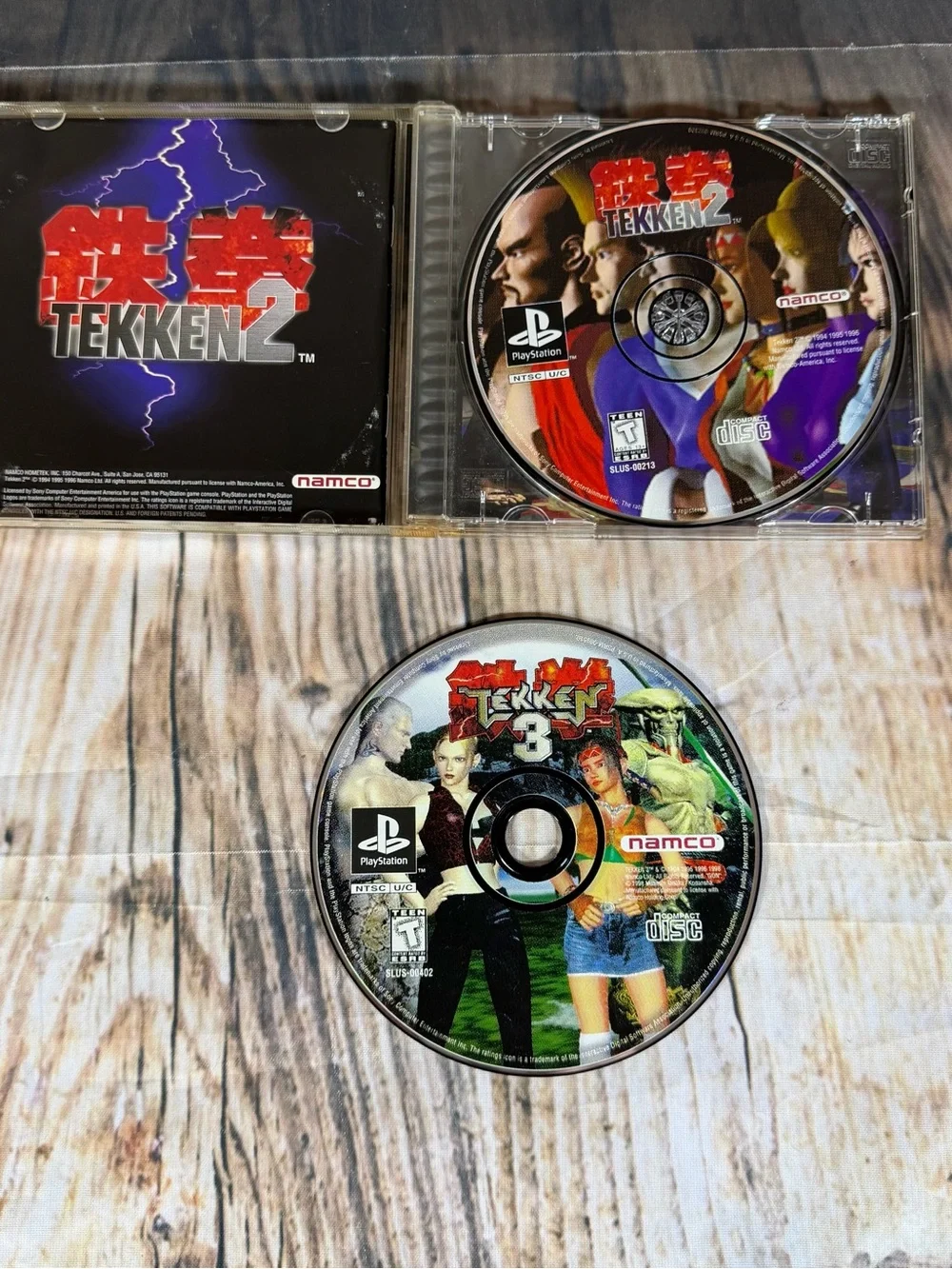 Tekken 2 Sony PlayStation 1 PS1 Black Label CIB Namco Fighting & Tekken 3 Loose